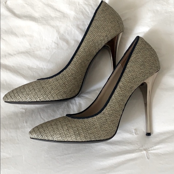 SOLD Kathryn Amberleigh Raffia Stilettos size 8 - Picture 7 of 8